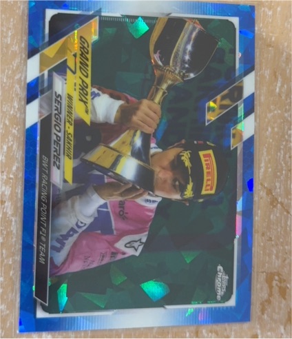 2021 Topps Chrome Formula 1 Grand Prix Winners #153 Sergio Perez — front