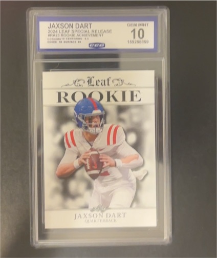 2024 Leaf Rookie Achievements #RA23 Jaxson Dart — front