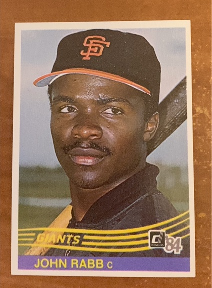 1984 Donruss #143 John Rabb — front
