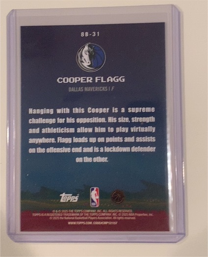 2025 Topps 8 Bit Ballers #8B-31 Cooper Flagg — front