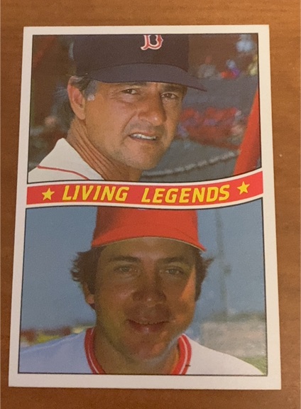 1984 Donruss #B Living Legends Carl Yastrzemski & Johnny Bench — front