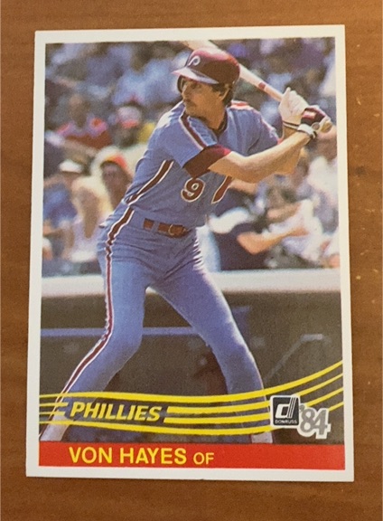 1984 Donruss #477 Von Hayes Philadelphia Phillies — front