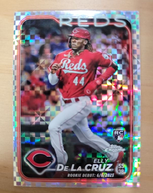 2024 Topps Chrome Update #US350 Elly De La Cruz Rookie Debut — front