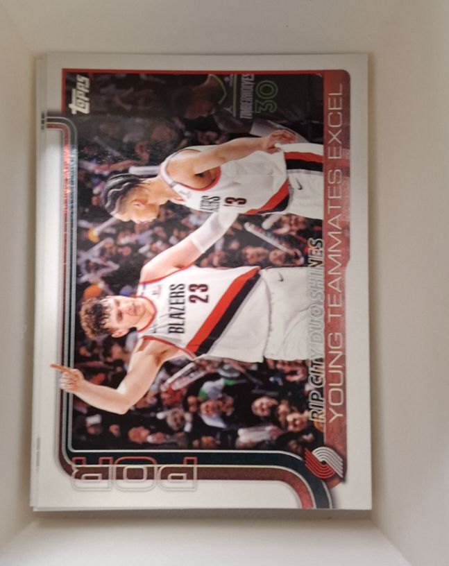 2025-26 Topps #289 Rip City Duo Shines: Young Teammates Excel — front