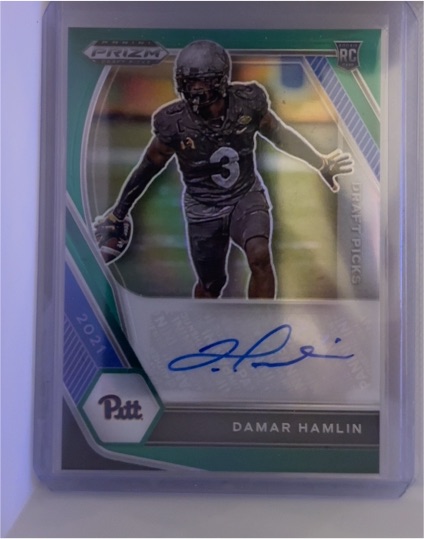 2021 Panini Prizm Draft Picks Green #DPA-DHA Damar Hamlin — front