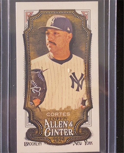 2024 Topps Allen & Ginter #319 Nestor Cortes Mini Gold Border — front