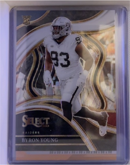2023 Panini Select Club Level Red & Yellow Die-Cut #290 Byron Young Rookie — front