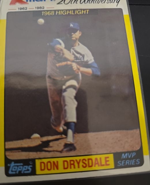 1982 Topps Kmart 20th Anniversary #42 Don Drysdale — front
