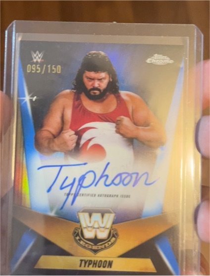 2025 Topps Chrome WWE Legendary Chrome Autograph #LCA-TY Typhoon — front
