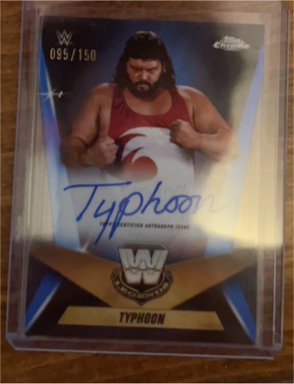 2025 Topps Chrome WWE #LCA-TY Typhoon Legendary Autograph — front