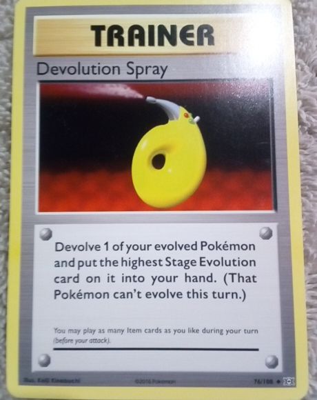 2016 Pokemon TCG XY Evolutions #76 Devolution Spray — front