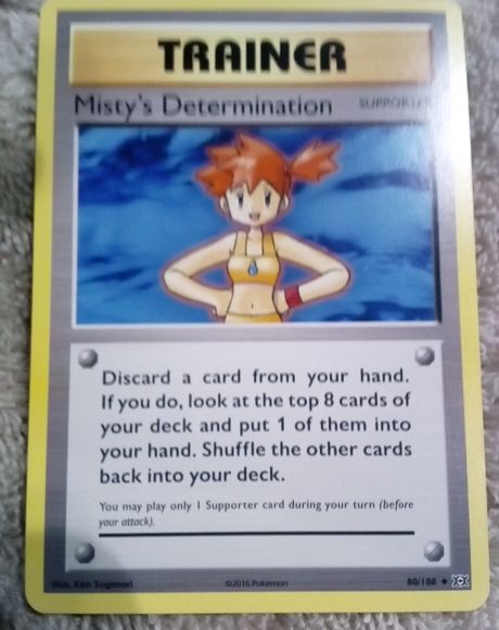 2016 Pokémon XY Evolutions #80 Misty's Determination — front