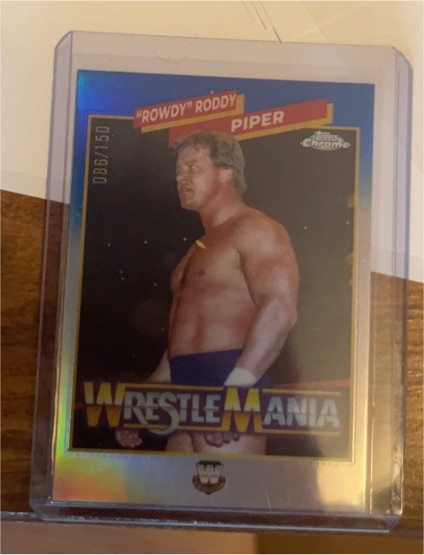 2025 Topps Chrome WWE WrestleMania Recall #WM-RP "Rowdy" Roddy Piper — front