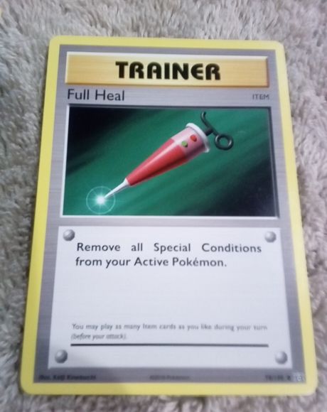 1999 Pokémon Base Set #82 Full Heal — front