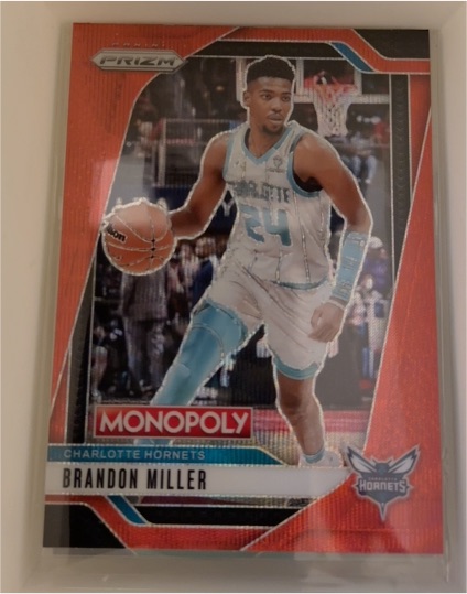 2024-25 Panini Prizm Monopoly #32 Brandon Miller — front