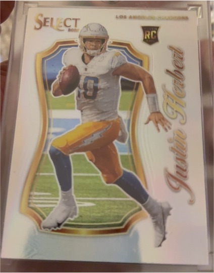2020 Panini Select #SCR-4 Justin Herbert Select Certified Rookies Chargers — front
