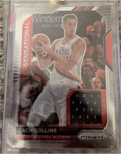 2020-21 Panini Prizm Sensational Swatches #SSW-ZCL Zach Collins — front