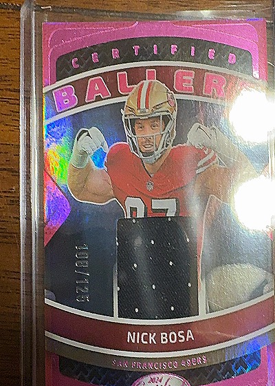 2024 Panini Certified Ballers Pink #CB-NB Nick Bosa — front
