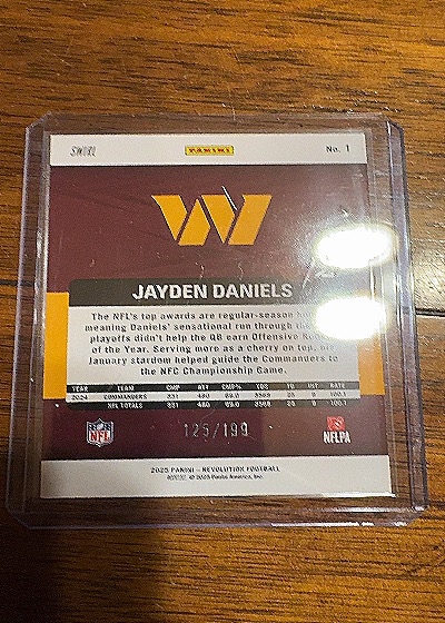2025 Panini Revolution #1 Jayden Daniels — back