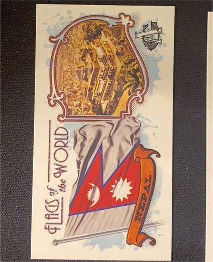 2024 Topps Allen & Ginter #FOTW-25 Nepal Mini Flags of the World — front