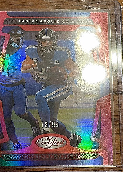 2025 Panini Certified #1 Indianapolis Colts Player — front