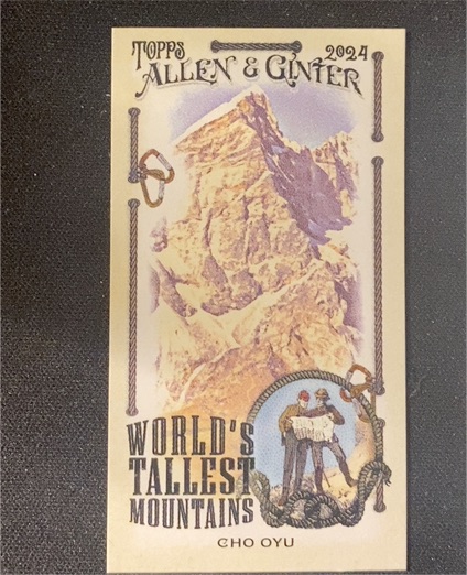 2024 Topps Allen and Ginter Mini World's Tallest Mountains #WTM6 Cho Oyu — front