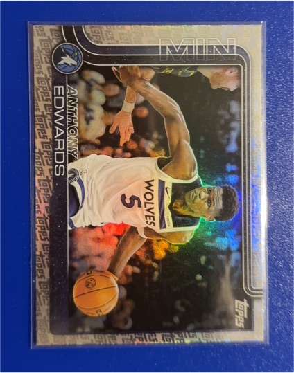 2025-26 Topps #108 Anthony Edwards Timberwolves Basketball Card — front