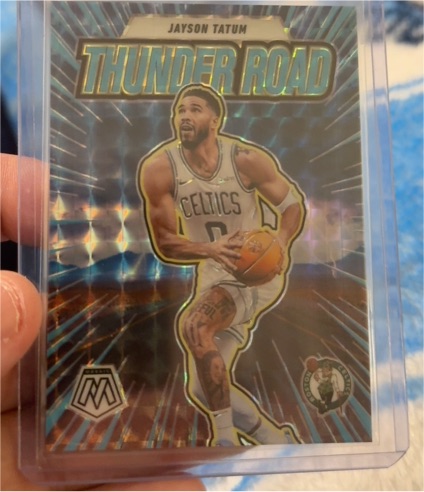 2024-25 Panini Mosaic Thunder Road #6 Jayson Tatum — front