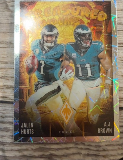 2024 Panini Phoenix #TT-PHL Jalen Hurts / A.J. Brown Treasured Tandems — front