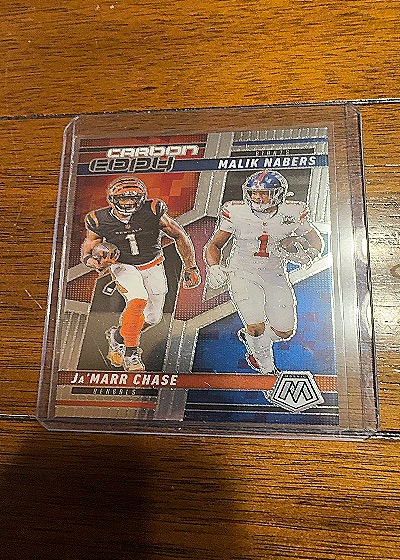2025 Panini Mosaic Carbon Copy #CCO-7 Ja'Marr Chase Malik Nabers — front