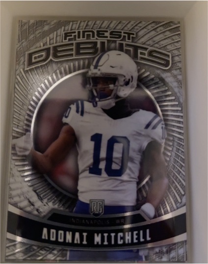 2024 Topps Finest #D-10 Adonai Mitchell Finest Debuts RC — front