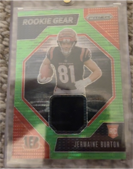 2024 Panini Prizm #RG-JBN Jermaine Burton Rookie Gear — front