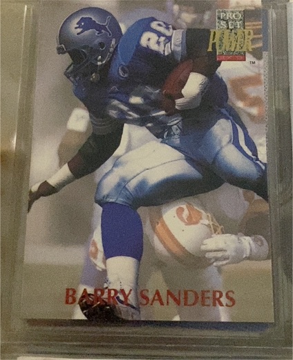 1992 Pro Set Power #20 Barry Sanders — front