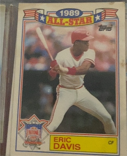 1990 Topps #7 Eric Davis — front