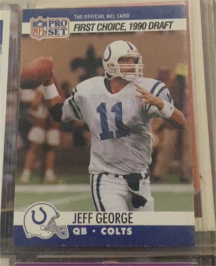 1990 Pro Set #669 Jeff George — front