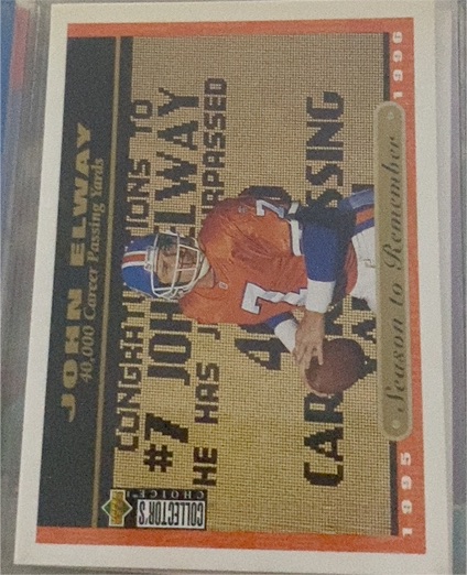 1996 Collector's Choice Season to Remember Blow-ups #55 John Elway — front