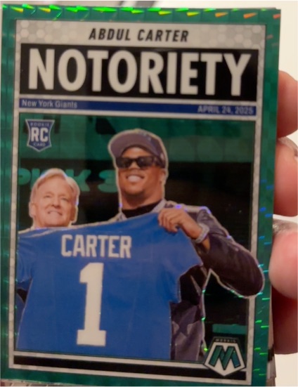 2025 Panini Mosaic #14 Abdul Carter Notoriety — front