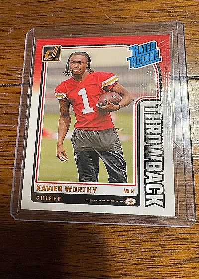 2024 Donruss #50 Xavier Worthy Rated Rookie Throwback — front