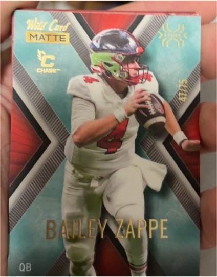 2022 Wild Card Matte X-Plode #MXP-3 Bailey Zappe — front