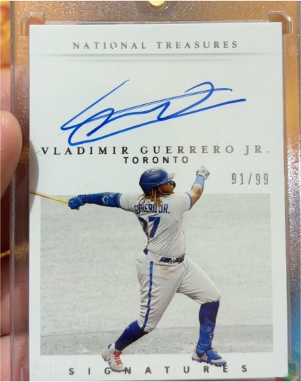 2021 Panini National Treasures #91 Vladimir Guerrero Jr. — front