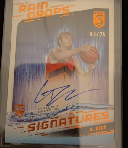 2024 Topps 3 Rain Drops Signatures #03/25 G. Dick — front