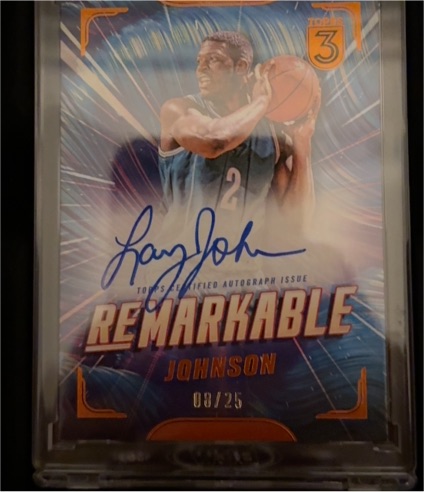 2023 Topps 3 Remarkable Larry Johnson #03/25 — front