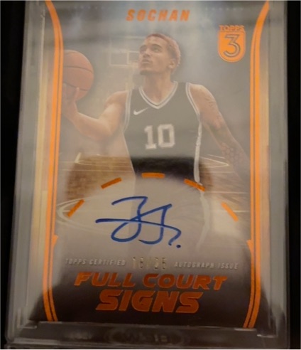 2023-24 Topps Three Full Court Signs #FCS-SO Sochan — front