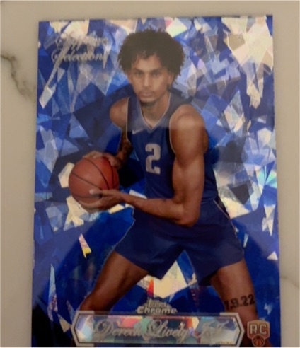 2023-24 Topps Chrome Sapphire Selections #SS-17 Dereck Lively II Rookie Card — front