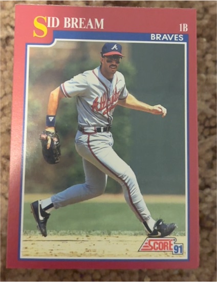 1991 Score Rookie & Traded #12T Sid Bream — front