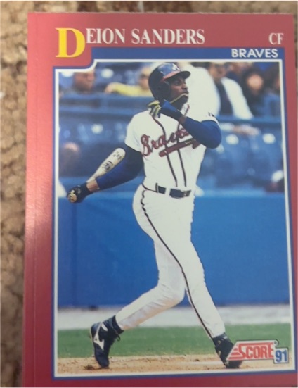 1991 Score Rookie & Traded #34T Deion Sanders Atlanta Braves — front