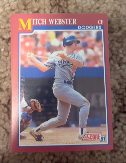 1991 Score #310 Mitch Webster — front