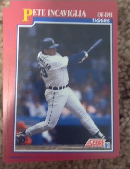 1991 Score Rookie & Traded #3T Pete Incaviglia — front
