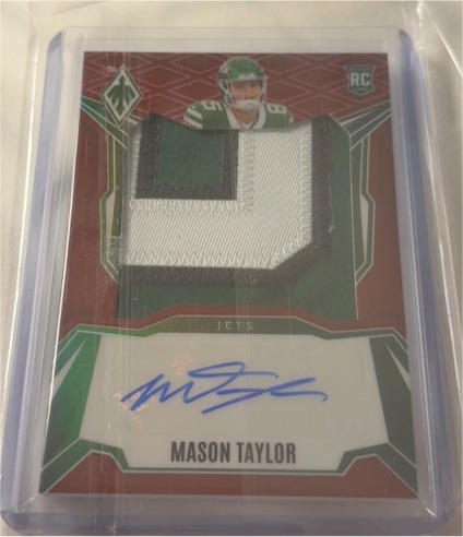 2025 Panini Phoenix #RPS-MT Mason Taylor Rookie 3 Color Patch Auto — front