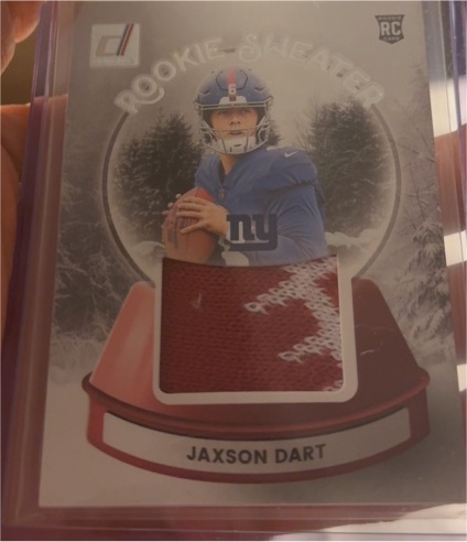 2025 Panini Donruss Rookie Sweater #SWE-JDT Jaxson Dart — front